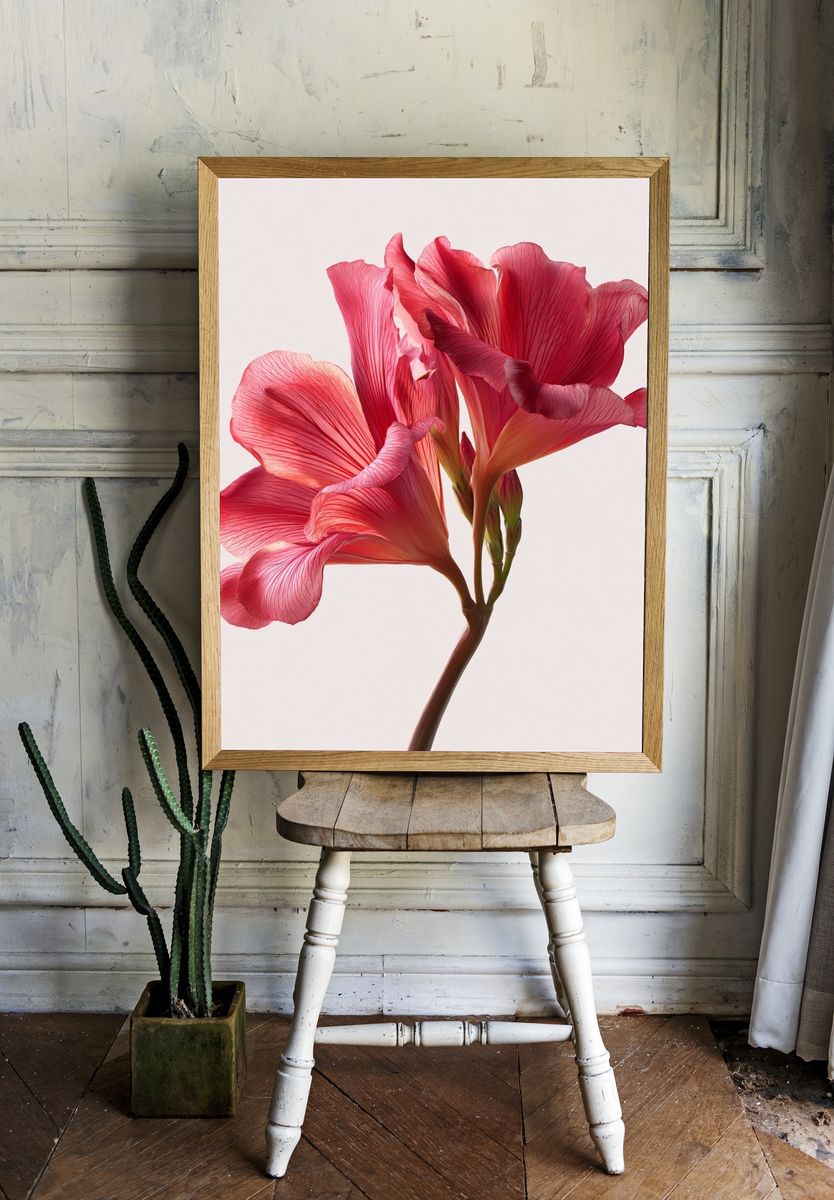 Pink Floral Elegance Poster room preview
