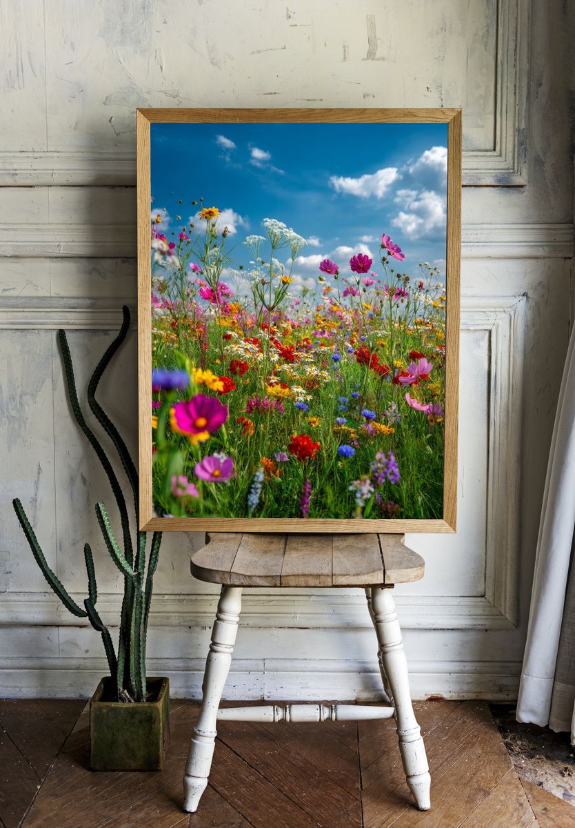 Vibrant Wildflower Field Poster room preview