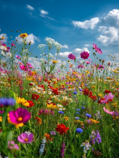 Vibrant Wildflower Field Poster. poster print