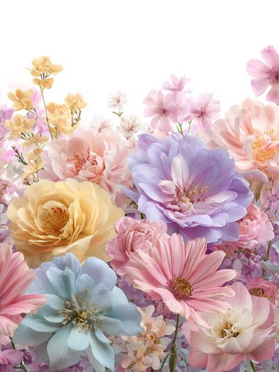 Pastel Floral Bloom Print. poster print