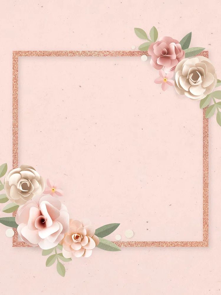 Square paper craft flower badge. poster detail