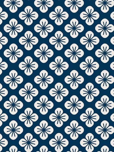 Seamless Japanese pattern floral motif. poster print