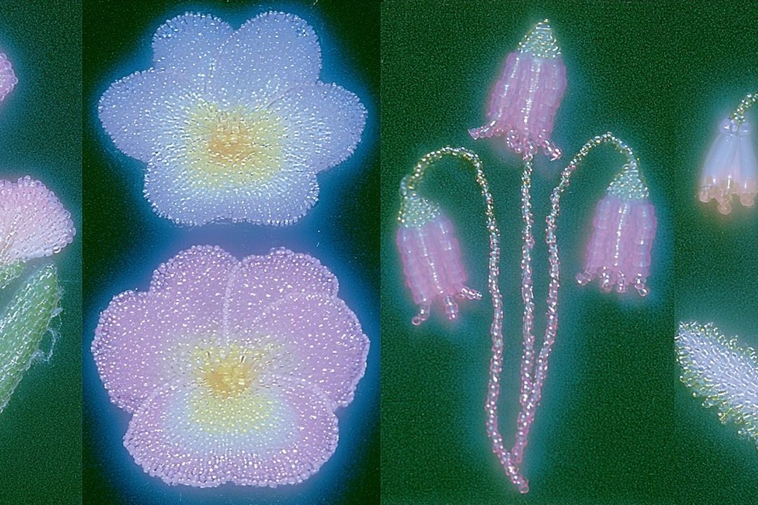 Beaded Floral Glow Poster. poster detail