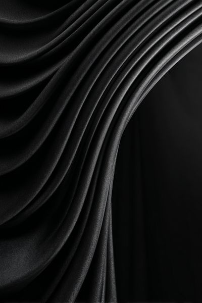 Elegant Black Fabric Waves Poster. poster print