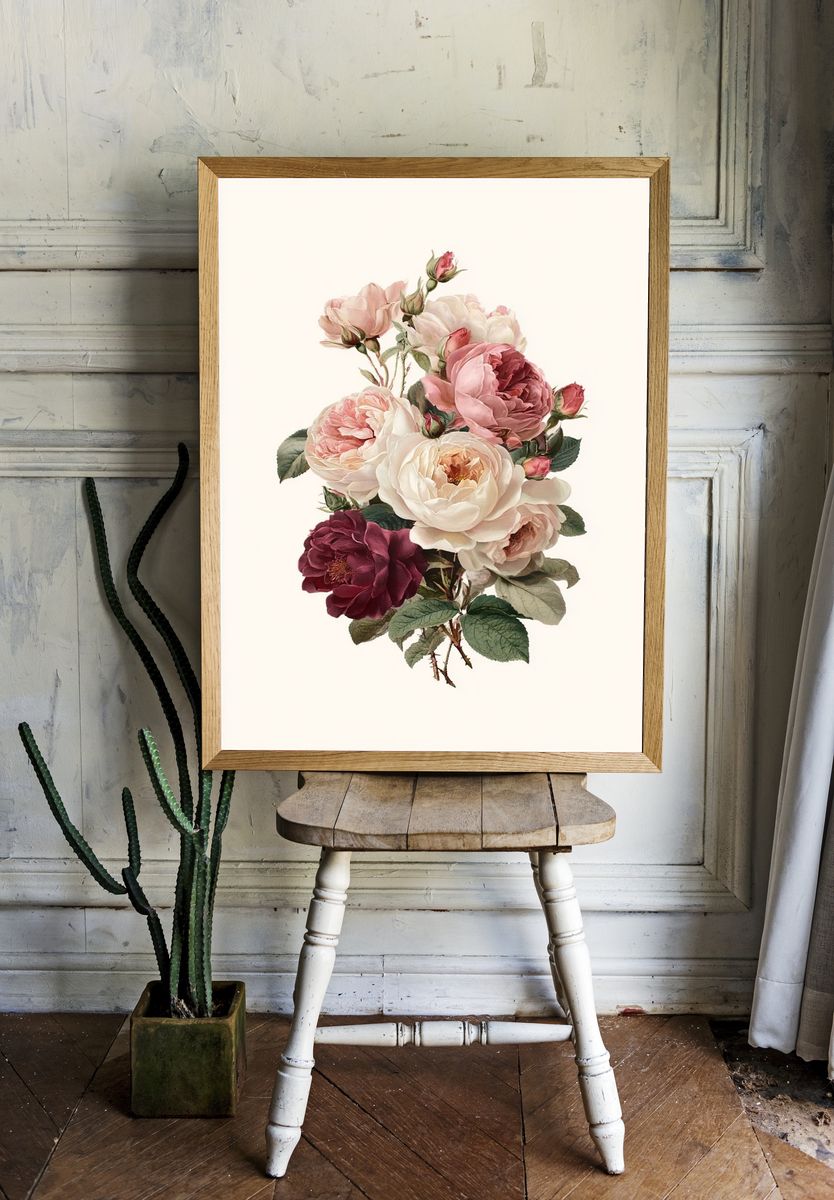 Vintage Floral Bouquet Poster room preview