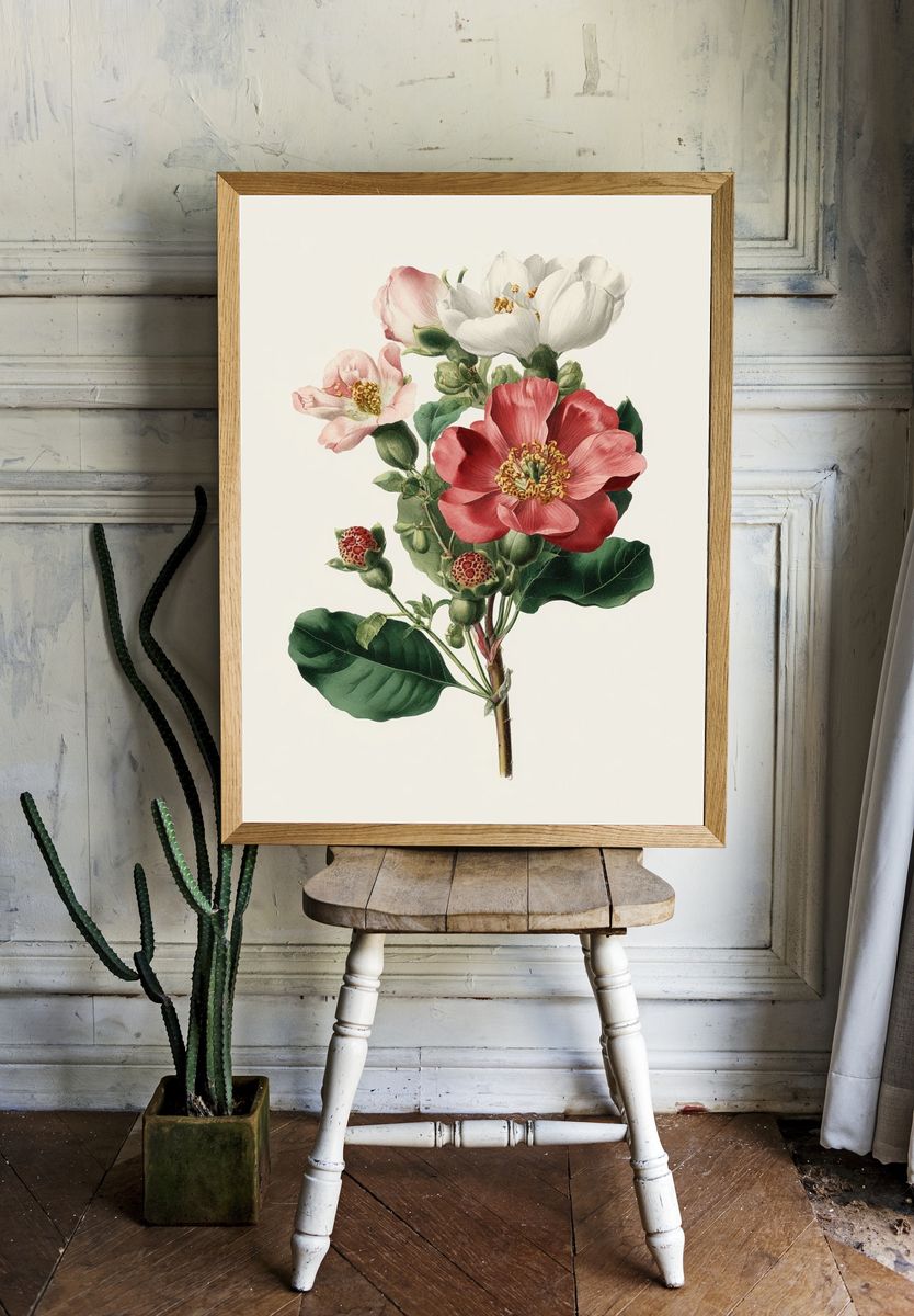 Botanical Flower Arrangement Poster room preview