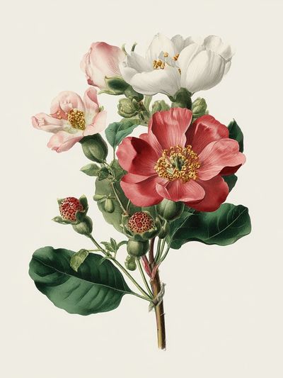Botanical Flower Arrangement Poster. poster print