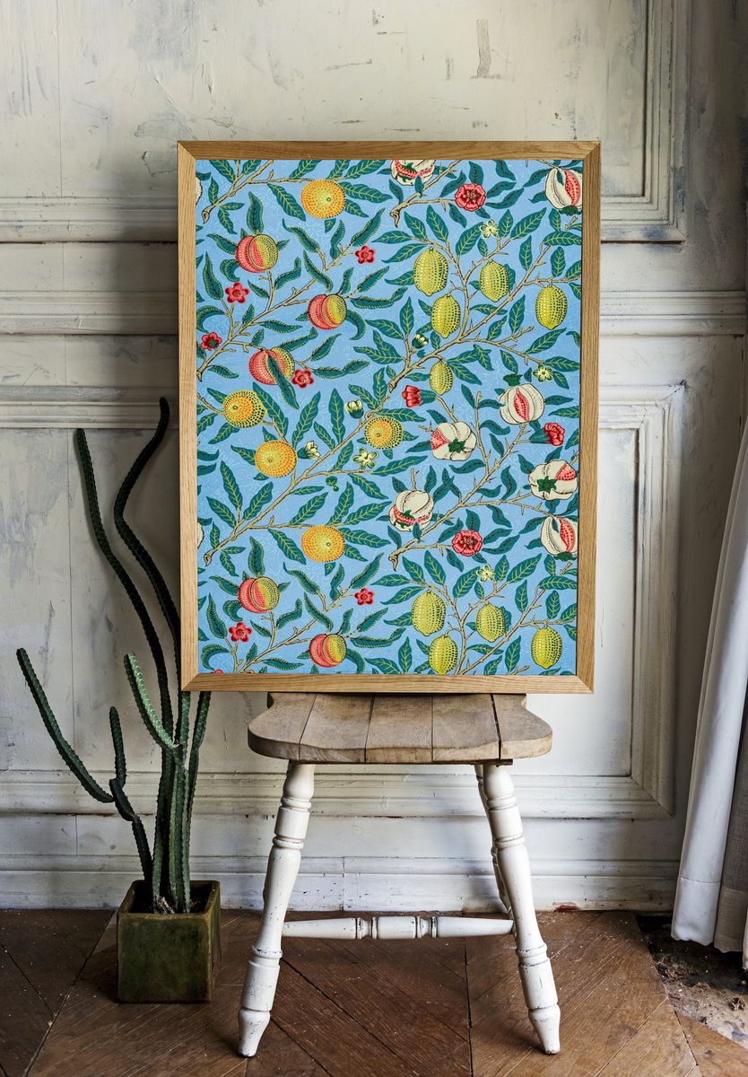 Botanical Fruit Pattern Poster. — room view 1