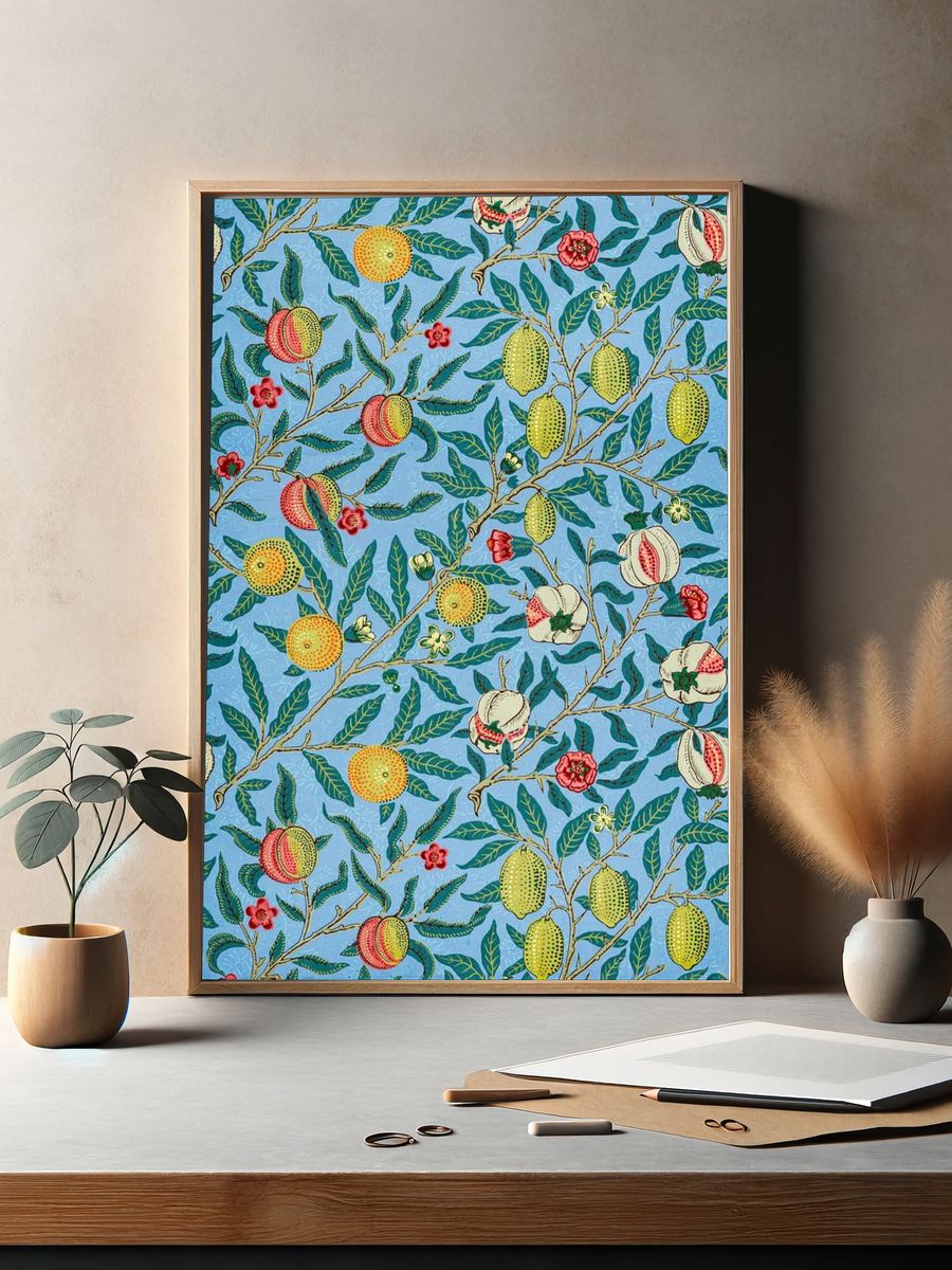 Botanical Fruit Pattern Poster. — room view 2