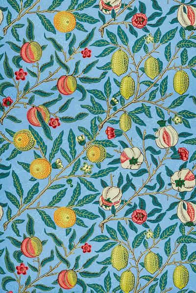 Botanical Fruit Pattern Poster. poster print