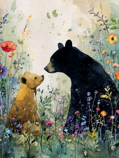 Bear Family — Watercolor Print.