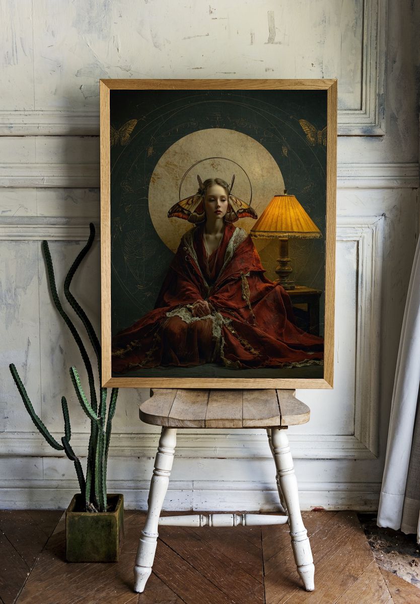 Butterfly Maiden — Fine Art Print. — room view 1