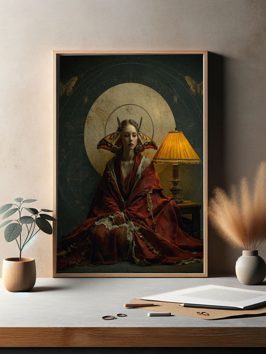 Butterfly Maiden — Fine Art Print. — room view 2