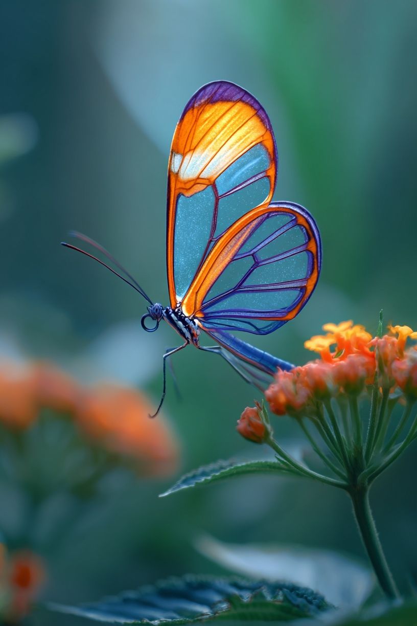 Glasswing Butterfly — Nature Print. poster detail
