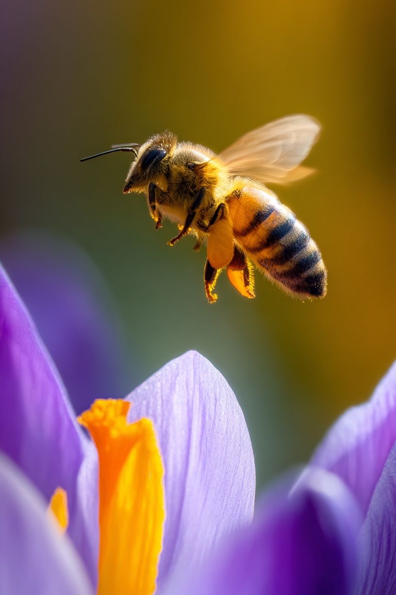 Bee on Flower — Nature Photography Poster. poster detail