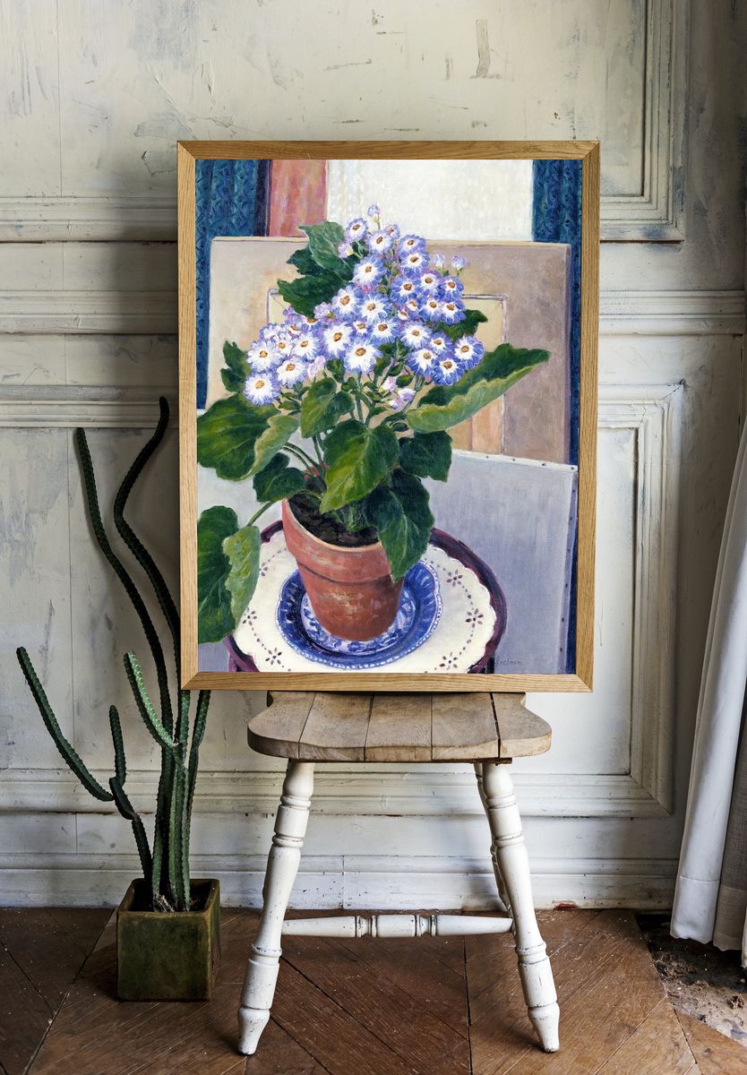 Potted Flower Arrangement — Fine Art Print. room preview