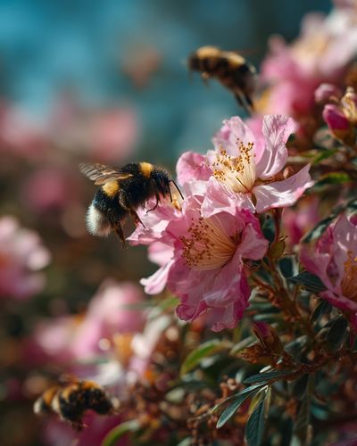 Bee Blossom Garden Photography Poster. poster print