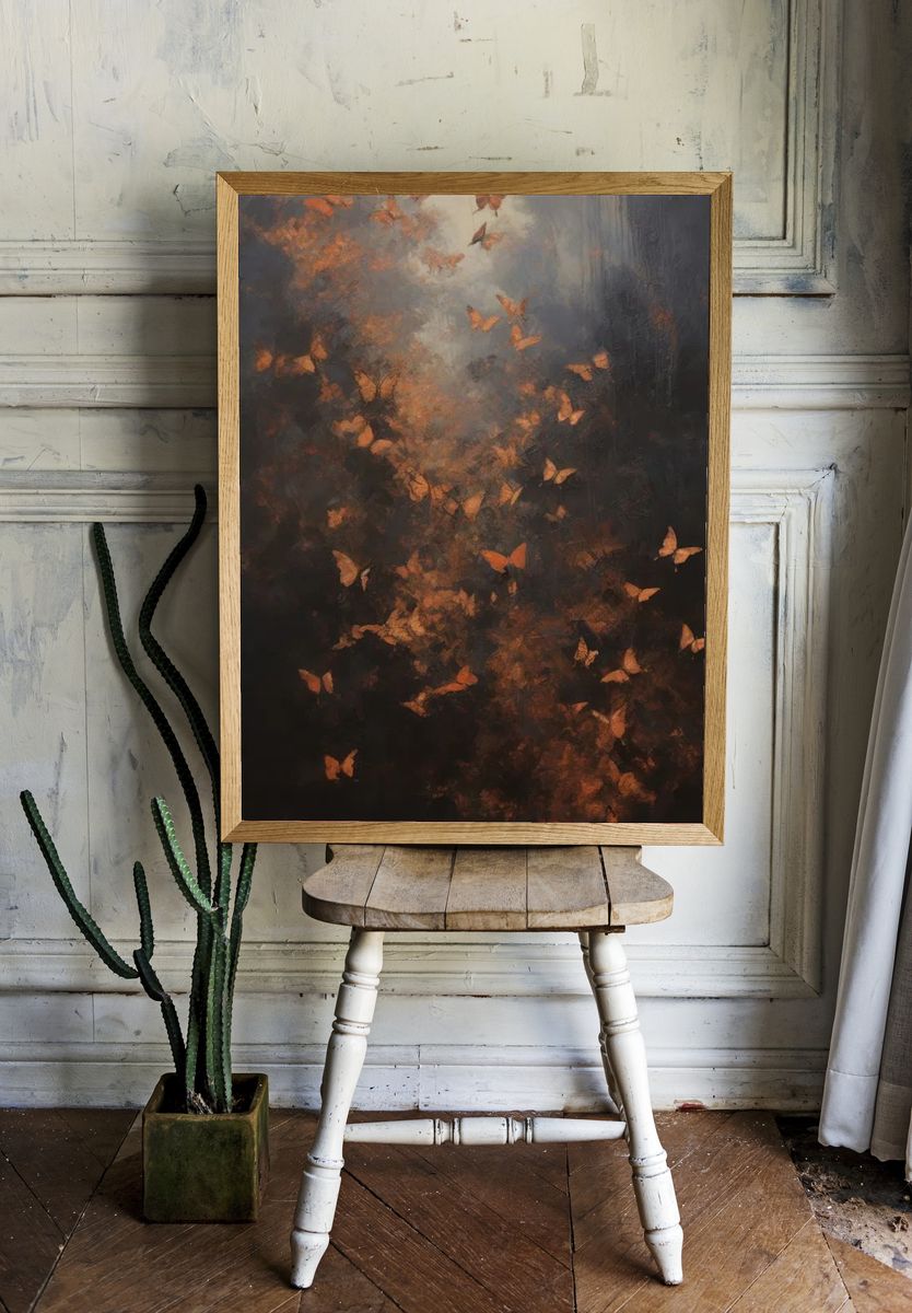 Butterflies in Flight — Fine Art Print. — room view 1