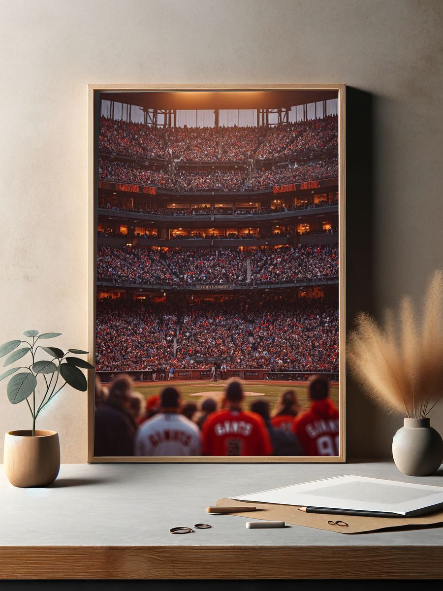 Baseball Game Crowd — Photography Print. — room view 2