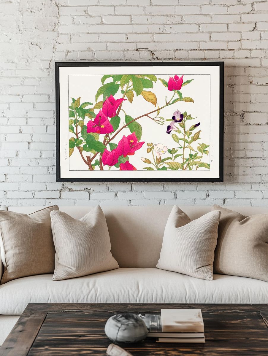 Bougainvillea Botanical Print room preview