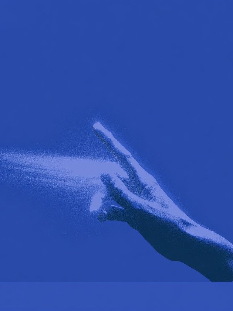 Blue Hand Gesture Poster. poster — photography art