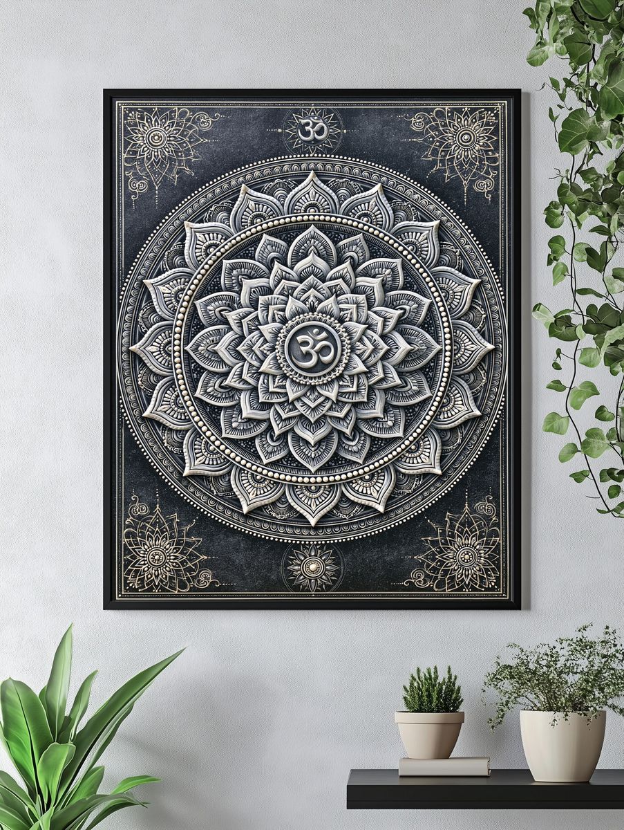 Om Mandala Bohemian Print. — room view 4