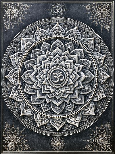 Om Mandala Bohemian Print.