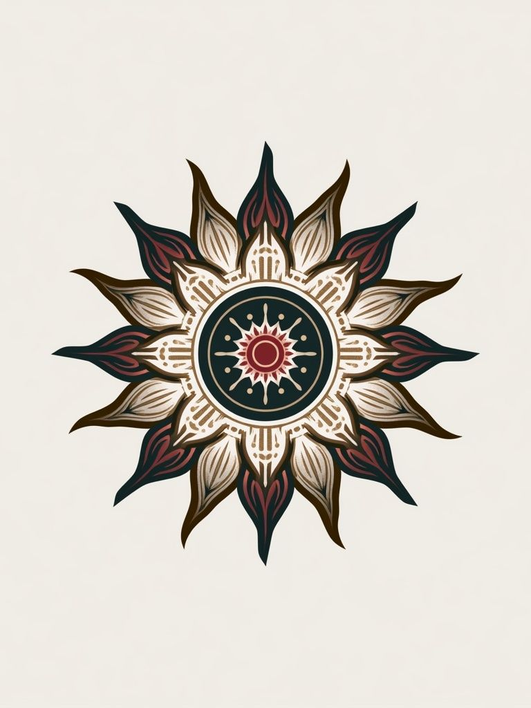 Mandala Sunburst Bohemian Poster. poster detail