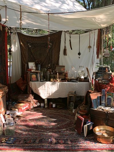 Bohemian Outdoor Market Stall Poster.