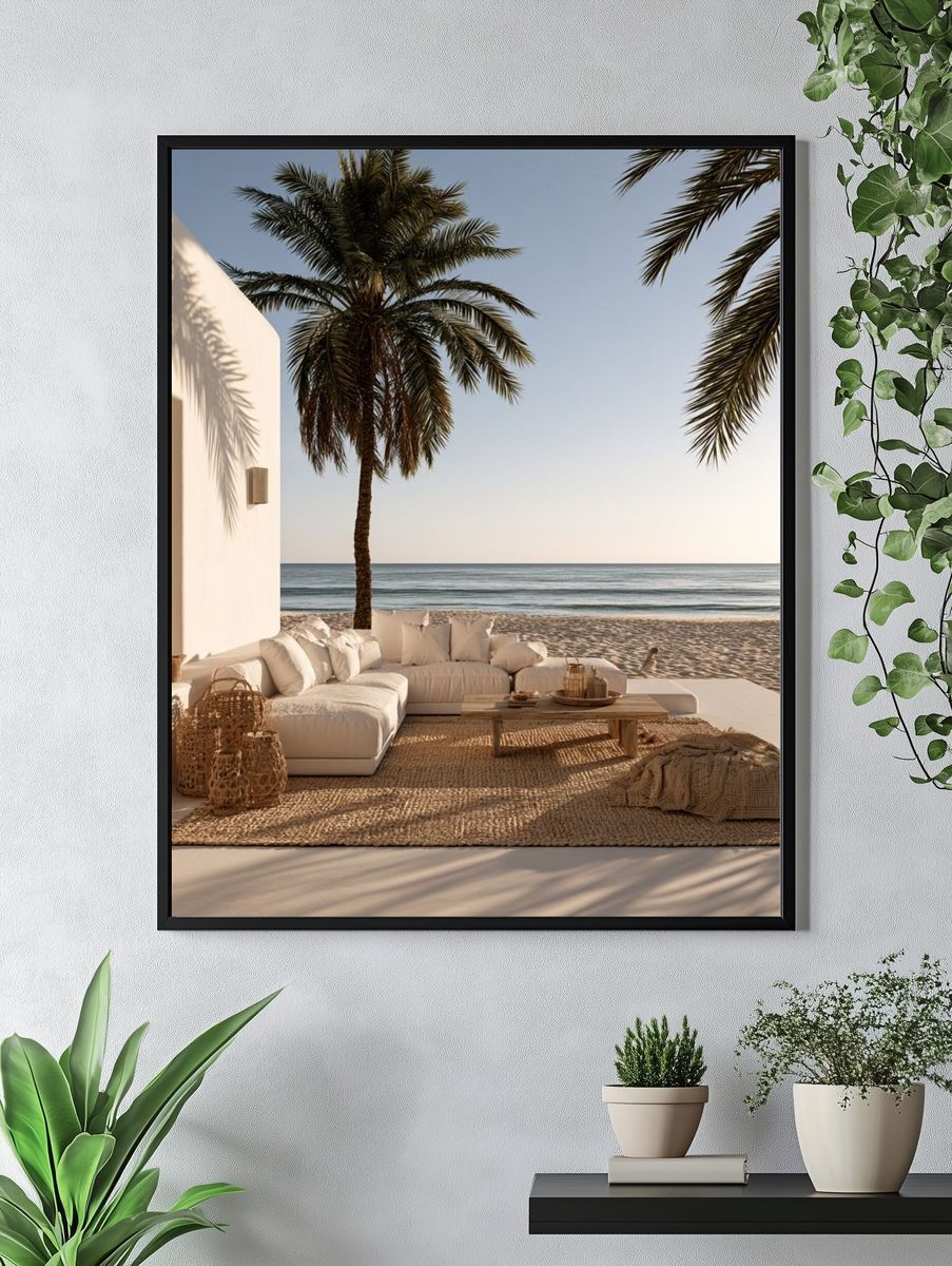Beachfront Patio Photography Poster. — room view 4