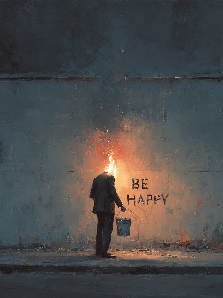Be Happy — Surrealism Print. poster detail