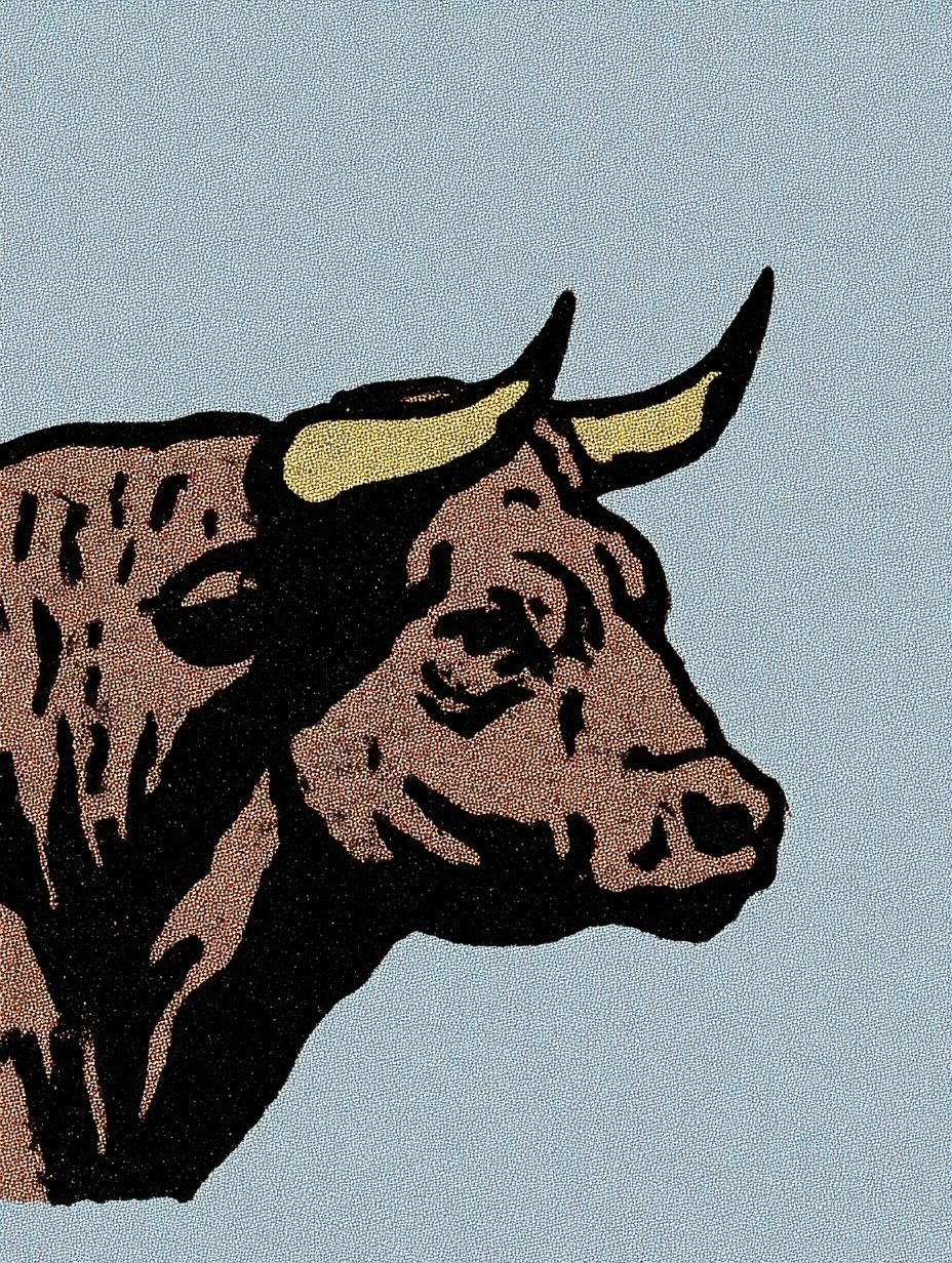 Bull Head — Vintage Print. poster — vintage art