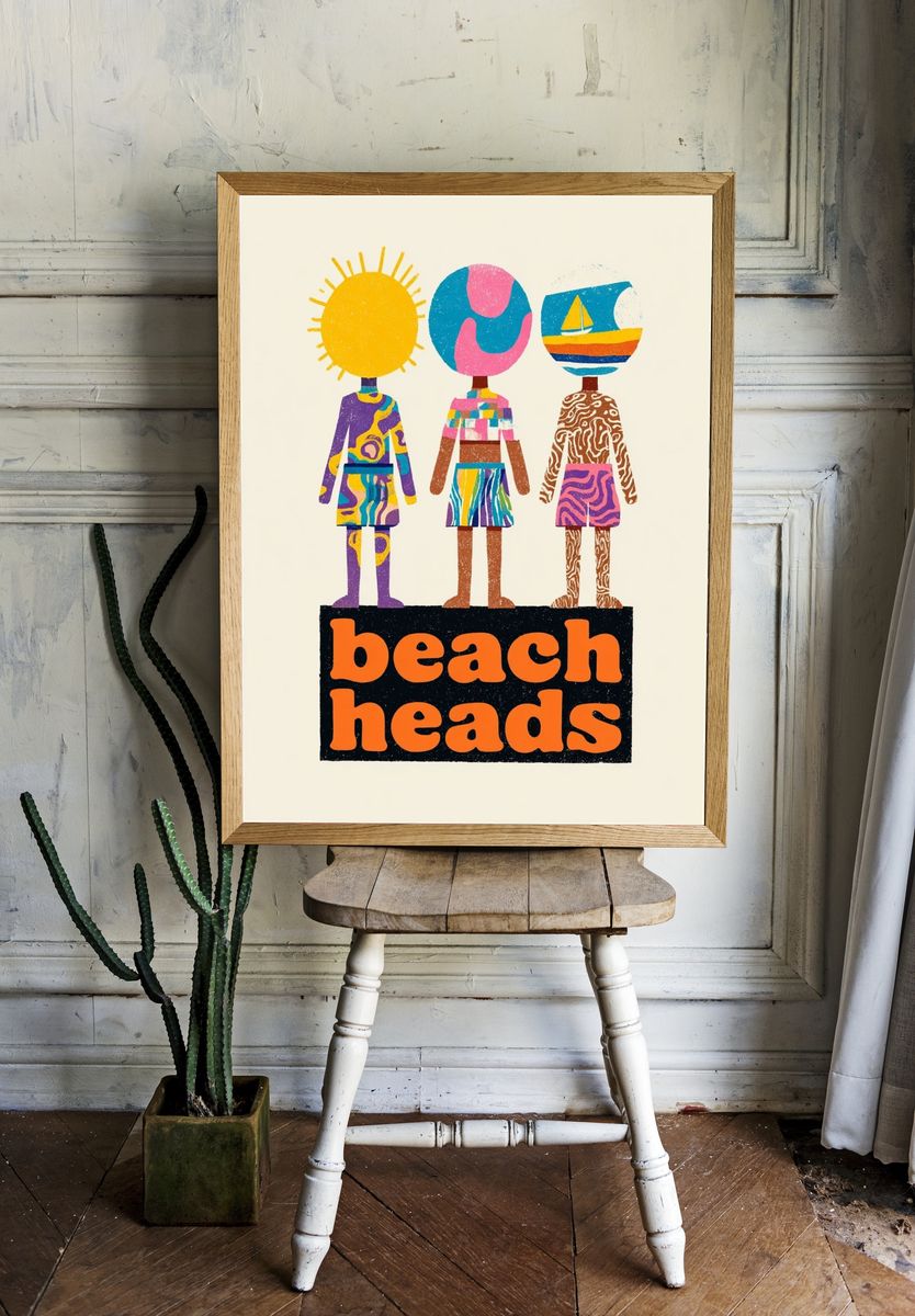 Beach Heads — Illustration Print room preview