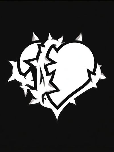 Broken Heart Typography Poster. poster