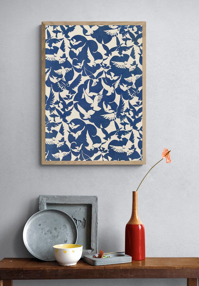 Birds in Flight — Illustration Print. — room view 3