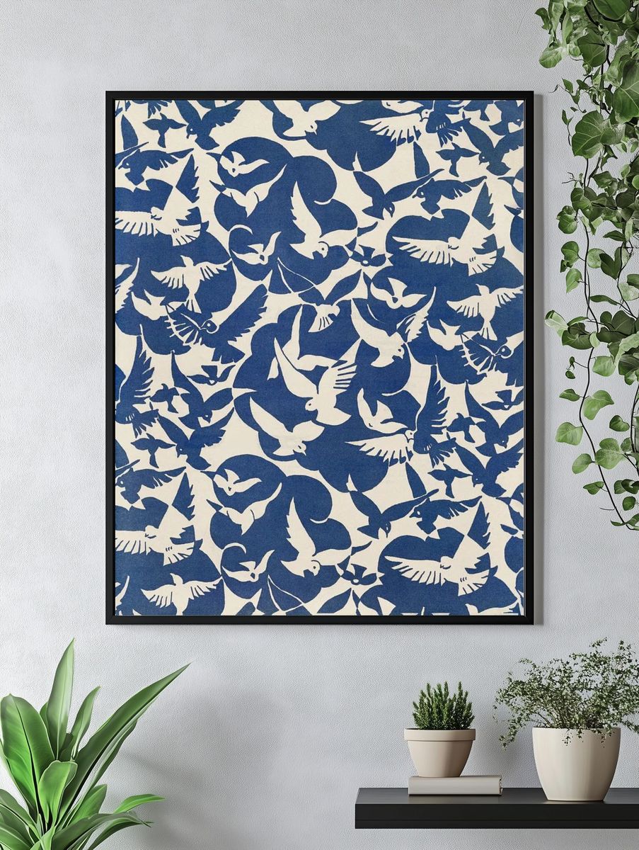 Birds in Flight — Illustration Print. — room view 4