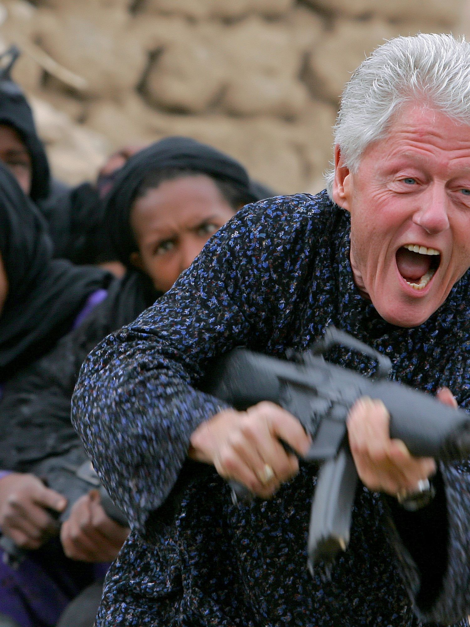 Bill Clinton Action Photo Poster. poster — photography art