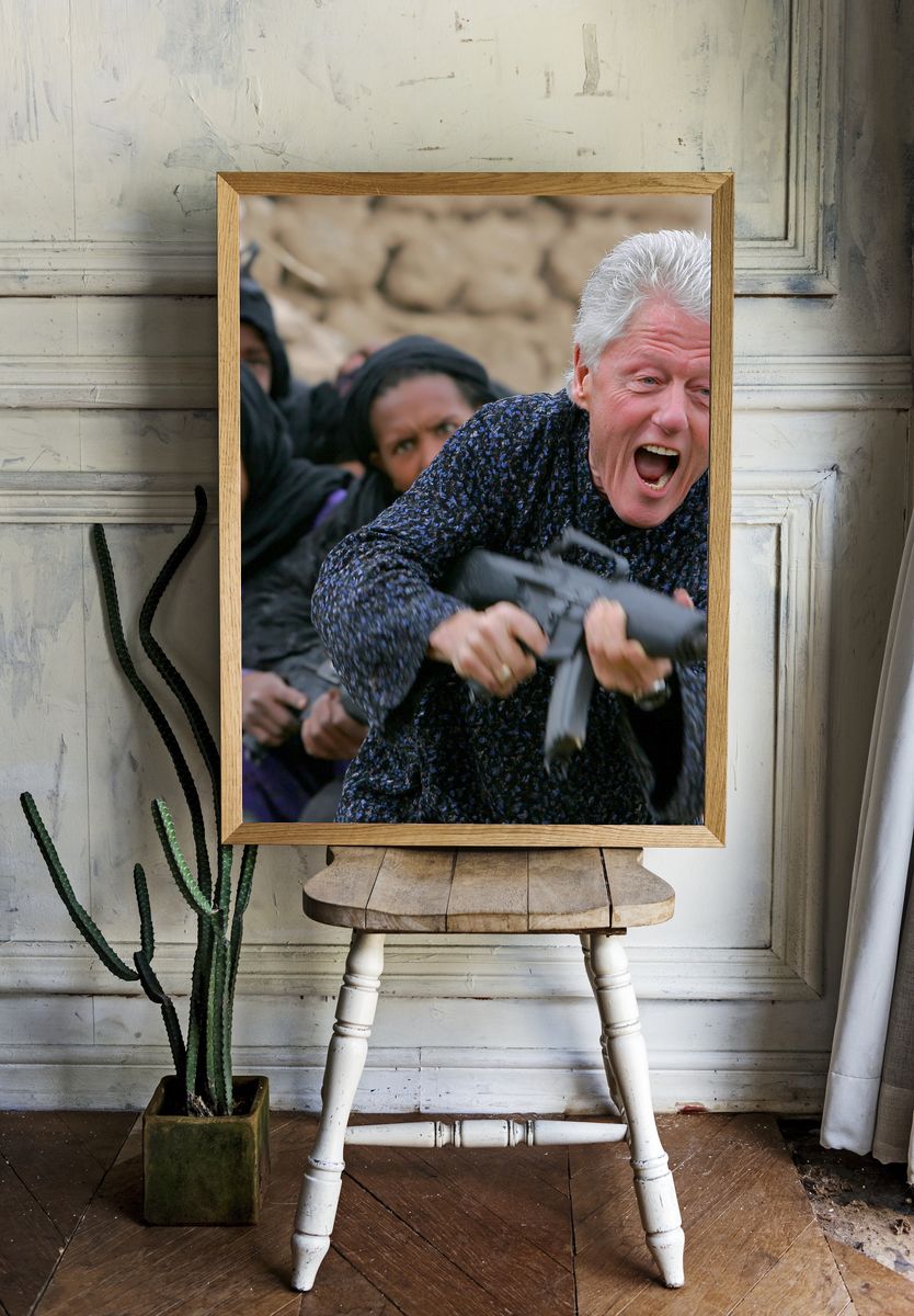 Bill Clinton Action Photo Poster. — room view 1