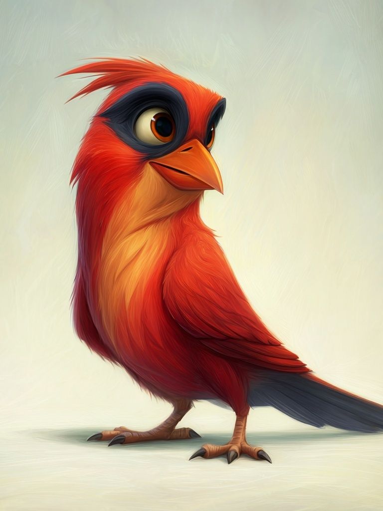 Colorful Bird Illustration Poster. poster detail