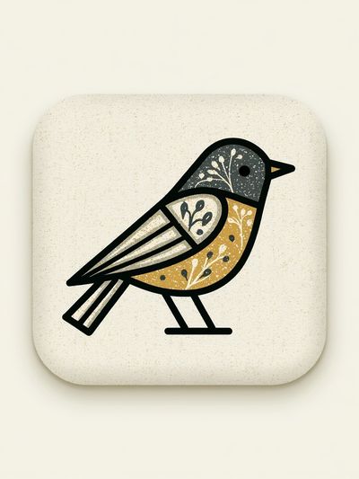 Decorative Bird Illustration Poster. poster