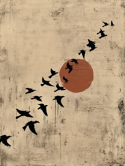 Bird Flight Abstract Print. poster print