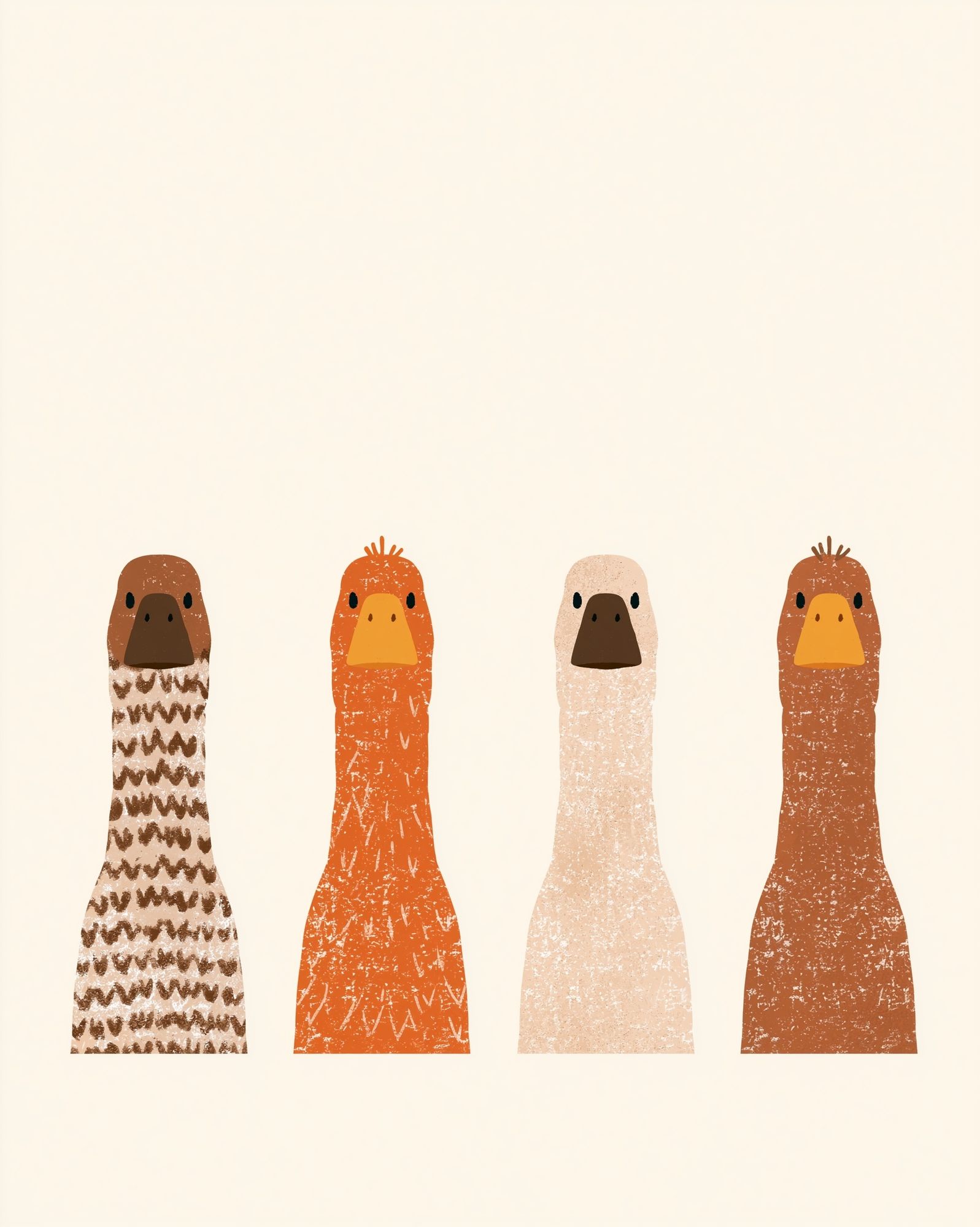 Four Birds Illustration Poster. poster detail