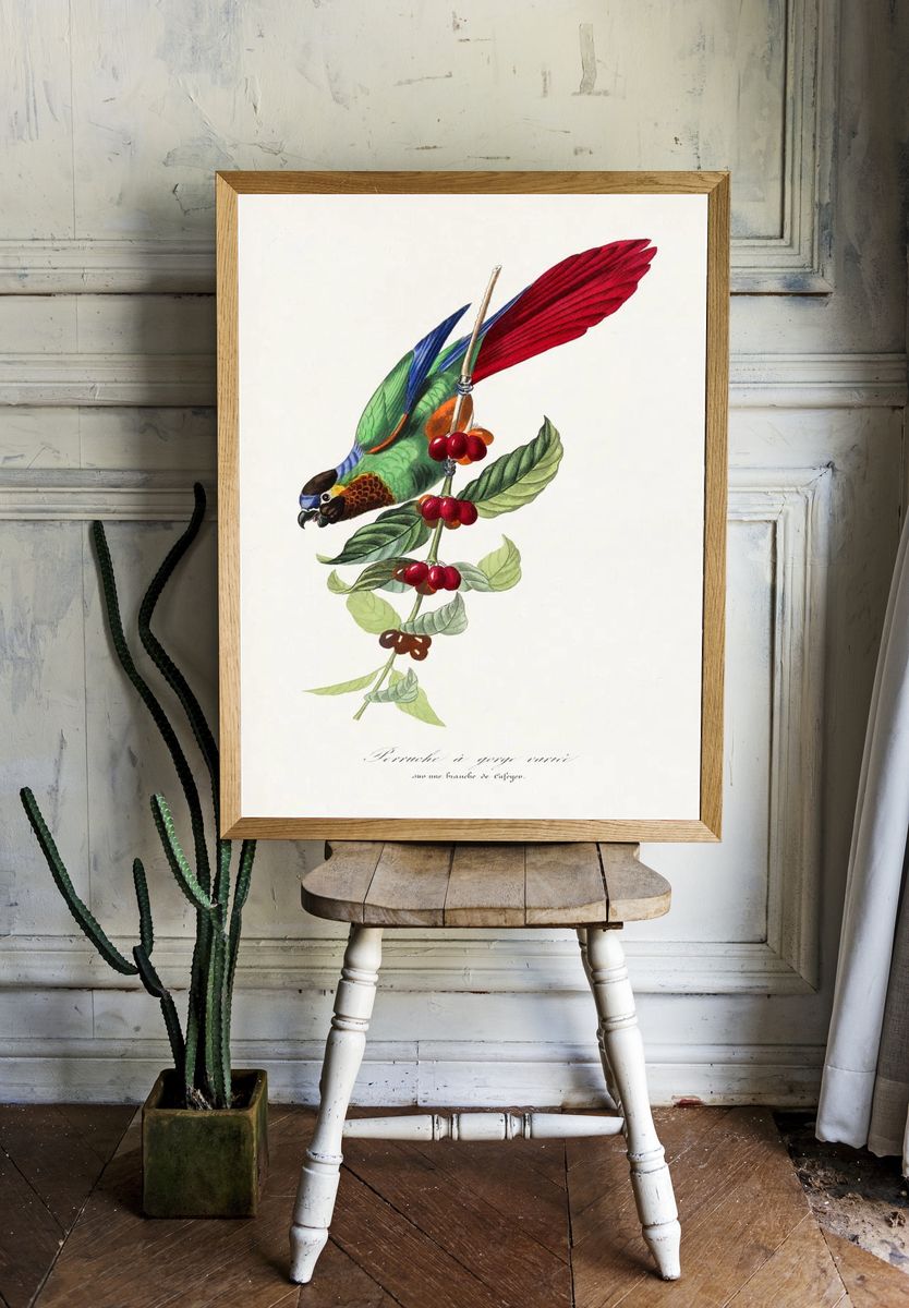 Parakeet bird painting. — room view 1