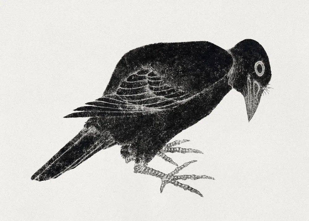 Katsushika Hokusai's bird, Album Sketches. poster — animals art