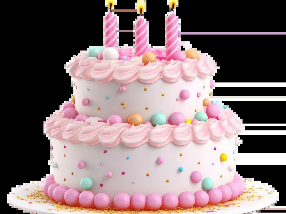 Birthday Cake — Illustration Print. poster — illustration art
