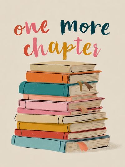 One More Chapter — Typography Print. poster
