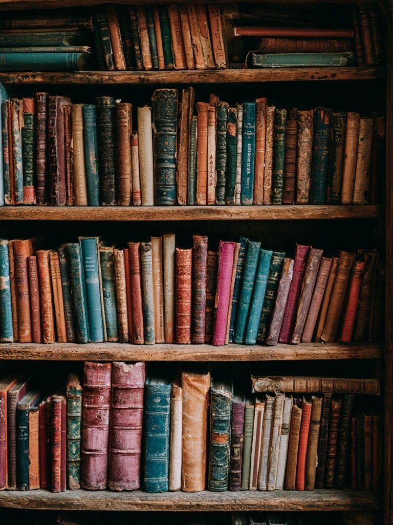 Vintage Bookshelf Photography Poster. poster — photography art