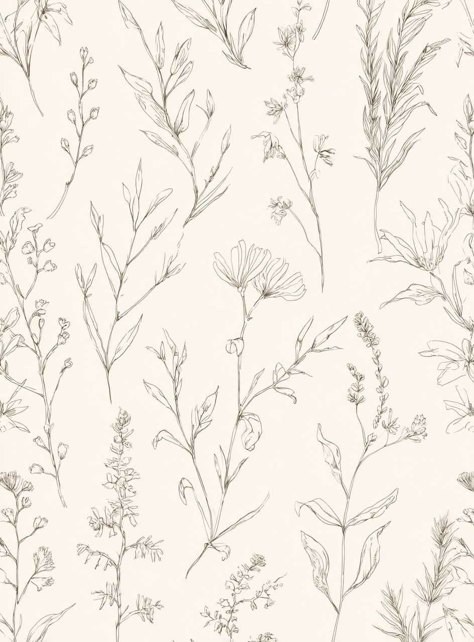 Botanical Line Art Poster. poster — botanical art