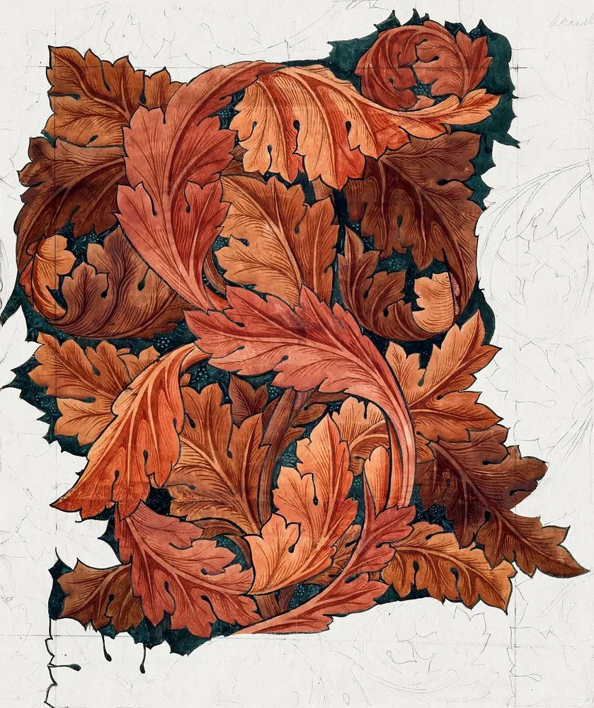 Autumn Leaves Botanical Poster. poster detail