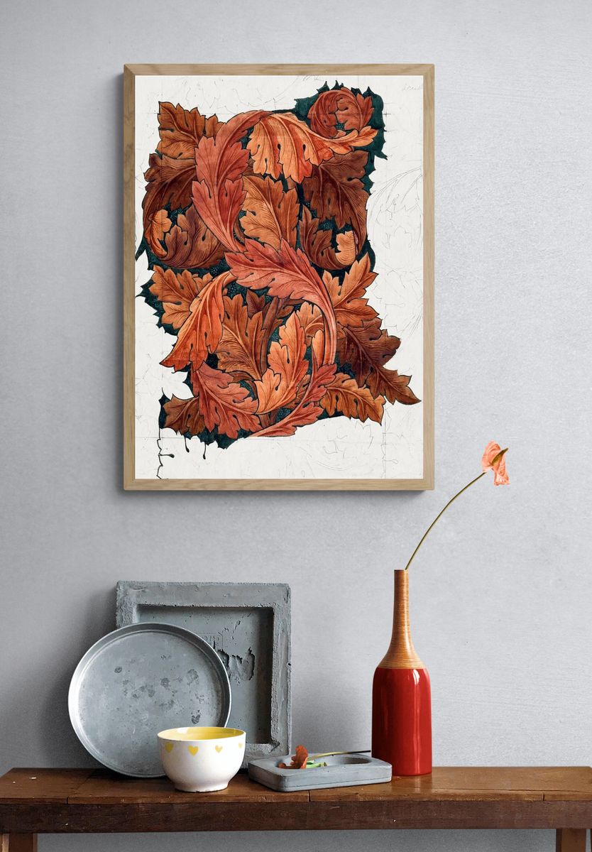 Autumn Leaves Botanical Poster. — room view 3